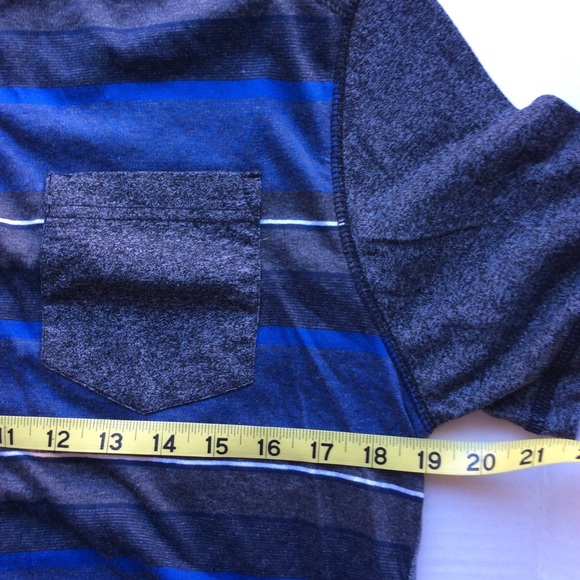 America Crusader Blue/Gray Striped 3 Button Shirt - Picture 6 of 8